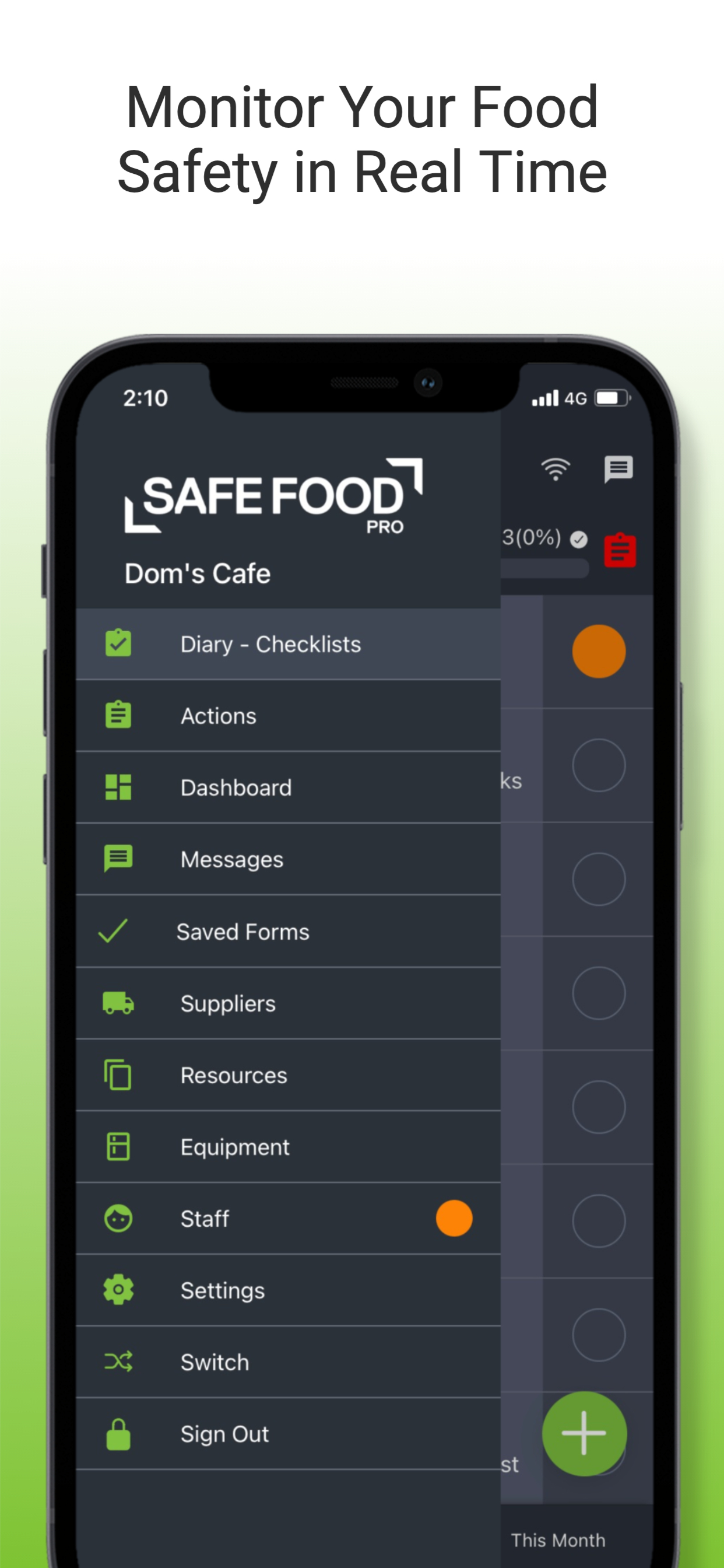 screenshot of Safe Food Pro